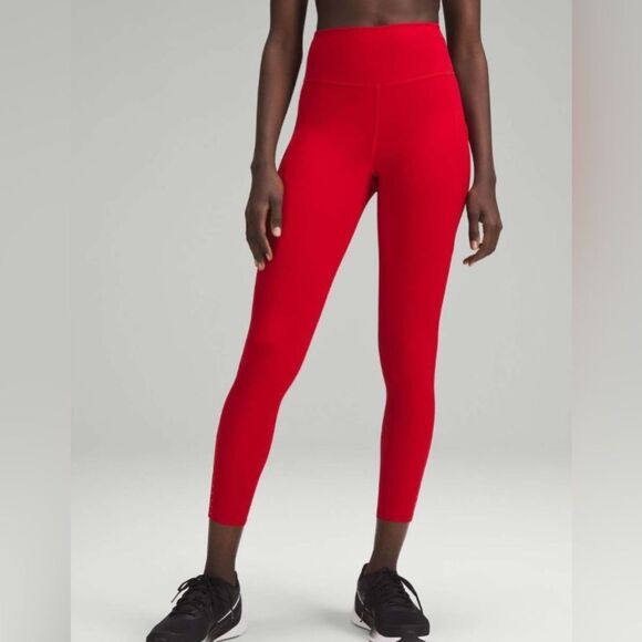 Lululemon Fast and Free High-Rise Tight 25” Pockets *Updated Dark Red- Size 2 - Picture 4 of 12